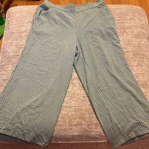 Max Studio High Waisted Striped Wide-Leg Pants